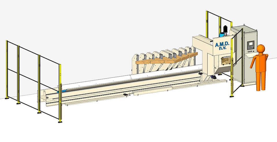 TG machine: accurate gables for stacked log construction